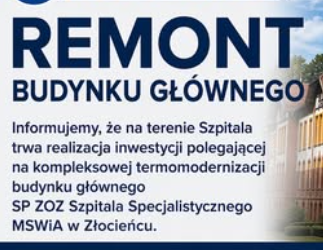 23 kwietnia -SPZOZ Szpital Specjalistyczny MSWiA w Złocieńcu. PRACE BUDOWLANE NA TERENIE SZPITALA